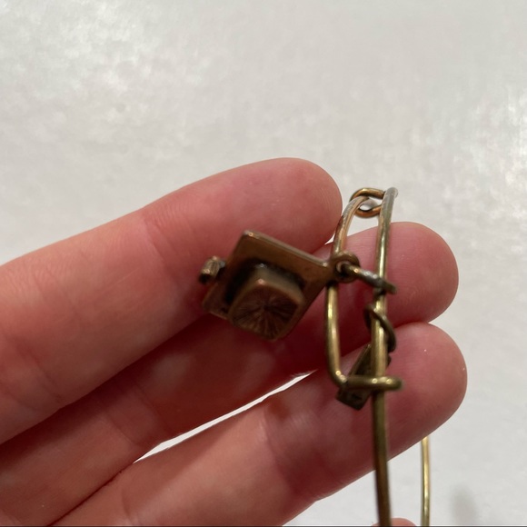 Alex and Ani Golden Graduation Cap and Gown Bracelet Bangle Charm 2014 - Picture 4 of 5